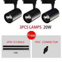 ราคา จัดส่ง3วัน Track Light LED ไฟแทรคไลท์ COB Track Lighting สปอร์ตไลท์ 12W 20W 30W 40W โคมไฟเพดาน มีรางสองราง ไฟแต่งห้อ (21172649265)