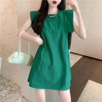 ราคา พร้อมส่ง 122 ชุดเดรสสำหรับผู้หญิง เดรสผู้หญิงกระโปรงทรงเอเเขนกุดเนื้อผ้าดี ทรงสวย สีสวย (13397896177)