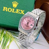 ราคา นาฬิกาข้อมือผู้หญิง แบรนด์หรู ประดับเพชรรอบเรือน มีวันที่ หน้าปัด 30 มม พร้อมกล่องกระดาษแบรนด์ (21614040501)