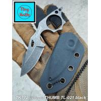 ราคา TK772 มีดห้อยคอ Neck Knives THUMB TL 021 BLACK ใบมีดสีดำ (21762243620)