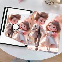 ราคา หมุนได้360 เคส Samsung For Samsung Galaxy Tab S6 Lite Galaxy Tab S7 S8 S9 S7 FE s9 FE A9 A8 A9plus Galaxy TabS7plus S8plus S9plus Samsung tablet case เคสแท็บเล็ต Samsung (21390984748)