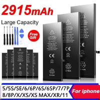 ราคา เปลี่ยนแบตเตอรี่โทรศัพท์มือถือสำหรับ iPhone 5S 6S 7 8 6 Plus X XS iphone battery replacement แบตเตอรี่ SE (21703381059)