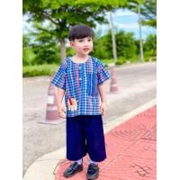 ราคา ชุดไทยเด็ก ผู้ชาย พื้นเมือง ผ้าขาวม้า ขนาด 1 10 ปี (21583115120)