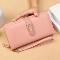 ราคา C K กระเป๋าสตางค์ผู้หญิงแบบยาวสามพับจากญี่ปุ่นและเกาหลีใต้หัวเข็มขัดมีซิปสีทึบง่ายกระเป๋าสตางค์นักเรียนเหรียญของผู้หญิงบัตรหลายใบ (21229654933)