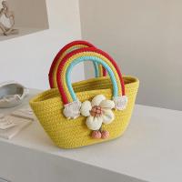 ราคา กระเป๋าสุภาพสตรี Sunflower Cotton Rope กระเป๋าสานฟาง Cloudy น่ารักร้อยกระเป๋าถือสายรุ้งพร้อมกระเช้าของขวัญมือ (20171354270)