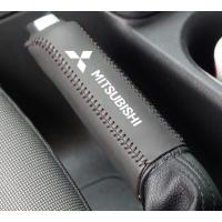 ราคา เบรคมือรถครอบคลุมมือจับเบรกมือรถยนต์ปกหนังแท้สำหรับ Mitsubishi Xpander Attrage Mirage Outlander Pajero Sport Triton (21433720102)