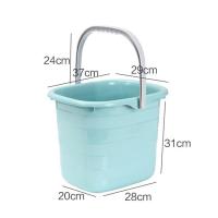 ราคา ถังเก็บน้ำพลาสติกทรงสี่เหลี่ยมผืนผ้าแบบหิ้วเพิ่มความหนาถังแช่เท้าไม้ถูพื้นใช้ในบ้านไซส์ใหญ่ถังพลาสติกถังสี่เหลี่ยมขนาดเล็กถังซักผ้า (21374507668)