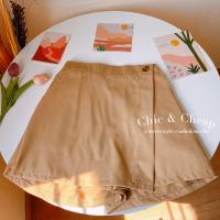ราคา Chic กางเกงกระโปรง กระโปรงกางเกง ป้ายหน้า สีเอิร์ธโทน (21408533197)