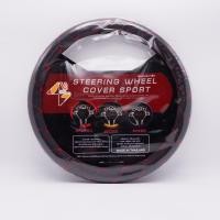 ราคา ปลอกหุ้มพวงมาลัย หนังหุ้มพวงมาลัย 5D ขนาดมาตรฐาน ใส่กับรถทั่วไป รถเก๋ง รถกะบะ สีดำ เย็บด้ายแดง (14821613574)