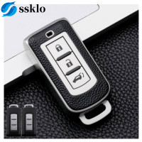 ราคา กรอบกุญแจรถยนต์รีโมทลายหนัง TPU สำหรับ Mitsubishi Pajero Outlander ASX Eclipse Cross Montero Xpander รีโมทที่ใส่ถ่าน (12885113995)