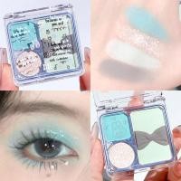 ราคา อายแชโดว์สีชมพูแป้งหวานน่ารักเจ้าหญิงสาวตาพาเลทสำหรับแต่งหน้า4สีแววเครื่องสำอางอายแชโดว์ไข่มุก (21192387291)