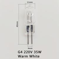 ราคา 1ชิ้นหลอดไฟฮาโลเจน G4 12V 20W หรือ220V 35W G4หลอดไฟฮาโลเจน S แสงลูกโลก JC Bi Pin โคมไฟ LED สีขาวอบอุ่นแทนที่โคมไฟ LED (19370869773)