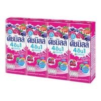 ราคา ดัชมิลล์ นมเปรี้ยวUHT รสส้ม สตอเบอรี่ ผลไม้รวม เบอร์รี่ แคนดี้ 165 มล 4กล่อง (20572175872)