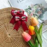 ราคา โบว์นักเรียน ลายสก๊อตสีเเดง ราคา 1คู่ (18470996067)