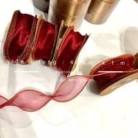 ราคา สินค้าพร้อมส่ง ริบบิ้นผ้าเกาหลี ริบบิ้นซีทรู ริบบิ้นผ้าแก้ว ริบบิ้นเย็บขอบ โบว์เกาหลี โบว์ผูกเอง ริบบิ้นผูก 1 หลา (20172985134)