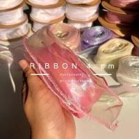 ราคา สินค้าพร้อมส่ง ริบบิ้นผ้าเกาหลี ริบบิ้นซีทรู ริบบิ้นผ้าแก้ว ริบบิ้นเย็บขอบ โบว์เกาหลี โบว์ผูกเอง ริบบิ้นผูก 1 หลา (20172985105)