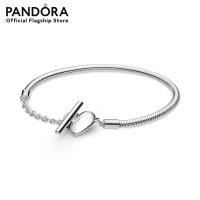 ราคา Pandora Moments Heart T Bar Snake Chain Bracelet สร้อยข้อมือ สร้อยข้อมือแพนดอร่า แพนดอร่า สร้อยข้อมือเงิน (15805501966)