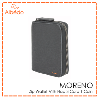 ราคา กระเป๋าสตางค์ กระเป๋าใส่เหรียญ กระเป๋าใส่บัตร ALBEDO ZIP WALLET WITH FLAP 3 CARD 1 COIN รุ่น MORENO MN01499 (9450864741)