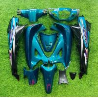 ราคา ชุดสีเวฟ125R 125S เเฟริ่งเวฟ125s เฟรมเวฟ125s 125r เฟรมwave ชุดสีwave สี เขียวเป็ดท้ายดำ (20655425744)