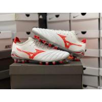 ราคา ใหม่ล่าสุดรองเท้าสตั๊ดสีเขียวส้ม Mizuno made in Japan (21509131451)