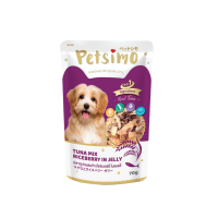 ราคา 4ซอง 100บาท Petsimo dog wet food pouch เพ็ทซิโม่ อาหารสุนัขแบบเปียก ชนิดซอง 70g (18139824324)