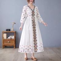 ราคา ชุดเดรสโบฮีเมี่ยน ลายน่ารักมากเว่อ wholesale แม๊กซี่เดรสยาวงานปัก เดรสโบฮีเมี่ยน ชุดเดรสยาวโบโฮ (16414274772)