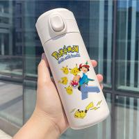 ราคา Pokémon ขวดน้ำ Pikachu แก้วถ้วยกันกระแทกกระติกน้ำร้อนการ์ตูนนักเรียนกลางแจ้ง304ถ้วยสแตนเลส (15227444803)