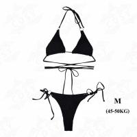 ราคา ชุดว่ายน้ำ ชุดว่ายทูพีช บิกินี่ Two piece bikini set ทูพีช สายฝอ แบบผูกด้านข้าง เสื้อพร้อมกางเกง 2 ชิ้น (21527807593)