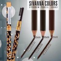 ราคา ดินสอเขียนคิ้ว ลายเสือดาว ES003 มีแปรงปัดในตัว Sivanna จำนวน 12 แท่ง (449636317)
