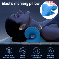 ราคา Neck Shoulder Stretcher Relaxer Cervical Chiropractic Traction Device Pillow for Pain Relief Cervical Spine Alignment Women Men Gift (13300455421)