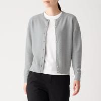 ราคา เสื้อไหมพรมผู้หญิง เสื้อไหมพรมมูจิ UV cut lecture crew neck cardigan เสื้อคลุมกันลมกันแดด (13381475297)