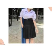 ราคา กระโปรงนักเรียนทรงแคบ สีดำ (21137893176)