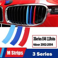 ราคา กระจังหน้าสำหรับรถ BMW 3ซีรีส์1997 2001 E46 316 318 320 325 330 4ประตูเท่านั้นแต่งขอบ M แถบมอเตอร์สปอร์ตฝาปิดตะแกรงสติกเกอร์รูปคลิป (20255646488)