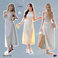ราคา PP19796 เดรสยาว สายเดี่ยว เว้าหลังช่วงเอว (21595638835)