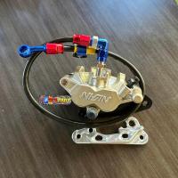 ราคา ปั้มนิชชิน NISSIN พร้อมขาจับมิเนียม สายถักเอิร์นใส่W125 W110i SONIC พร้อมผ้าเบรค ปั้มนิชชิน ปั้ม2พอท ปั้มล่างนิชชิน (21735180995)