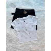 ราคา พร้อมส่ง เสื้อยืดครอป รีดเพชร รวมลาย ป้ายIts me basic (21597434611)