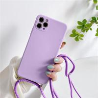 ราคา มีและจัดส่งด่วน for ihone 14 Plus 13 Pro 11 12 Pro Max XS Max xr 7 Plus Crossbodyเสื้อสายเดี่ยวแบบครึ่งตัวสายคล้องเชือกเส้นเล็กขอบสี่เหลี่ยมซิลิโคนเหลวผ้าไมโครไฟเบอร์เ (4509818875)