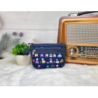 ราคา พร้อมส่ง กระเป๋าสตางค์ กระเป๋าใส่เหรียญ กระเป๋าผ้าแฮนด์เมด Handmade 2 ช่องซิป 3 ช่อง ทรงแบน ใส่บัตร ใส่แบงค์ ใส่เหรียญ ลายเยอะ (21523671768)