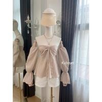 ราคา เสื้อเกาะอกปาดไหล่ คล้องคอ แขนยาว ต้องมีแซ่ปมาก (18443924490)