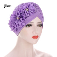 ราคา Jilan หมวกไหมพรมแฟชั่นสตรีผ้าโพกหัวมุสลิมสีล้วนหมวกคลุมผมแนวมุสลิมหมวกอินเดีย (13294232548)