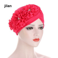 ราคา Jilan หมวกไหมพรมแฟชั่นสตรีผ้าโพกหัวมุสลิมสีล้วนหมวกคลุมผมแนวมุสลิมหมวกอินเดีย (13294232551)