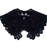 ราคา QINJUE วินเทจ โครเชต์ กลวง ผ้าคลุมไหล่ กระโปรงตกแต่ง เสื้อลูกไม้ คอปก (21467355177)