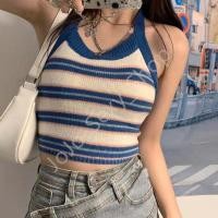 ราคา เสื้อผ้าแฟชั่นผู้หญิง สายเดี่ยว ผูกหลัง โชว์ไหล่ เสื้อถักไหมพรม สไตล์เกาหลี แซบๆ XQXZZXBX (21562834606)