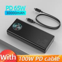 ราคา Baseus 65W Power Bank 30000mAh PD Quick Charge FCP SCP Powerbank Portable External Charger For Smartphone Laptop Tablet Macbook (21739613655)
