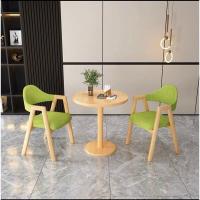 ราคา ชุดโต๊ะกาแฟ DD124 โต๊ะกาแฟ เก้าอี้ โต๊ะกลมโมเดิร์น มินิมอล สีขาว สีไม้ ขายดีมาก (21314234661)