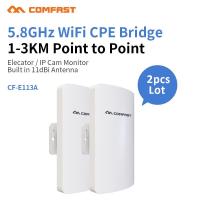 ราคา 2pcs COMFAST 300Mbps outdoor wifi 5 8G กิกะเฮิร์ตซ์ไร้สาย AP Bridge 3 กิโลเมตร WIFI CPE Access Point 11dBi WI FI เสาอากาศ Nanostation Router CF E113A (21499964363)