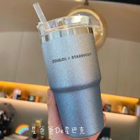 ราคา Starbuck แก้ว Starbuck STANLY Stanley สีดำดอกกุหลาบสีแดงเข้มสีฟ้าสแตนเลสแก้วพร้อมหลอด Starbuck 2022 Line Starbuck (14261208736)