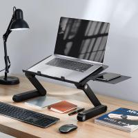 ราคา Adjustable Laptop Stand Laptop Desk for up to 15 6 Laptops Portable Laptop Table Stand with 2 Strengthened CPU Fans Detachable Mouse Pad Ergonomic Lap Desk TV Bed Tray Standing Desk (16048689403)
