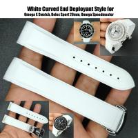 ราคา สายนาฬิกาแบบยาง Deployant Style สำหรับ Omega X Swatch Omega Speedmaster Rolex Sport 20mm (21763947383)