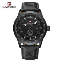 ราคา NAVIFORCE Watch for Men Fashion Casual Sports Wristwatch Double Calendar Leather Strap Watches Original Shock Resistant Waterproof Watch NF9229 (21390635662)